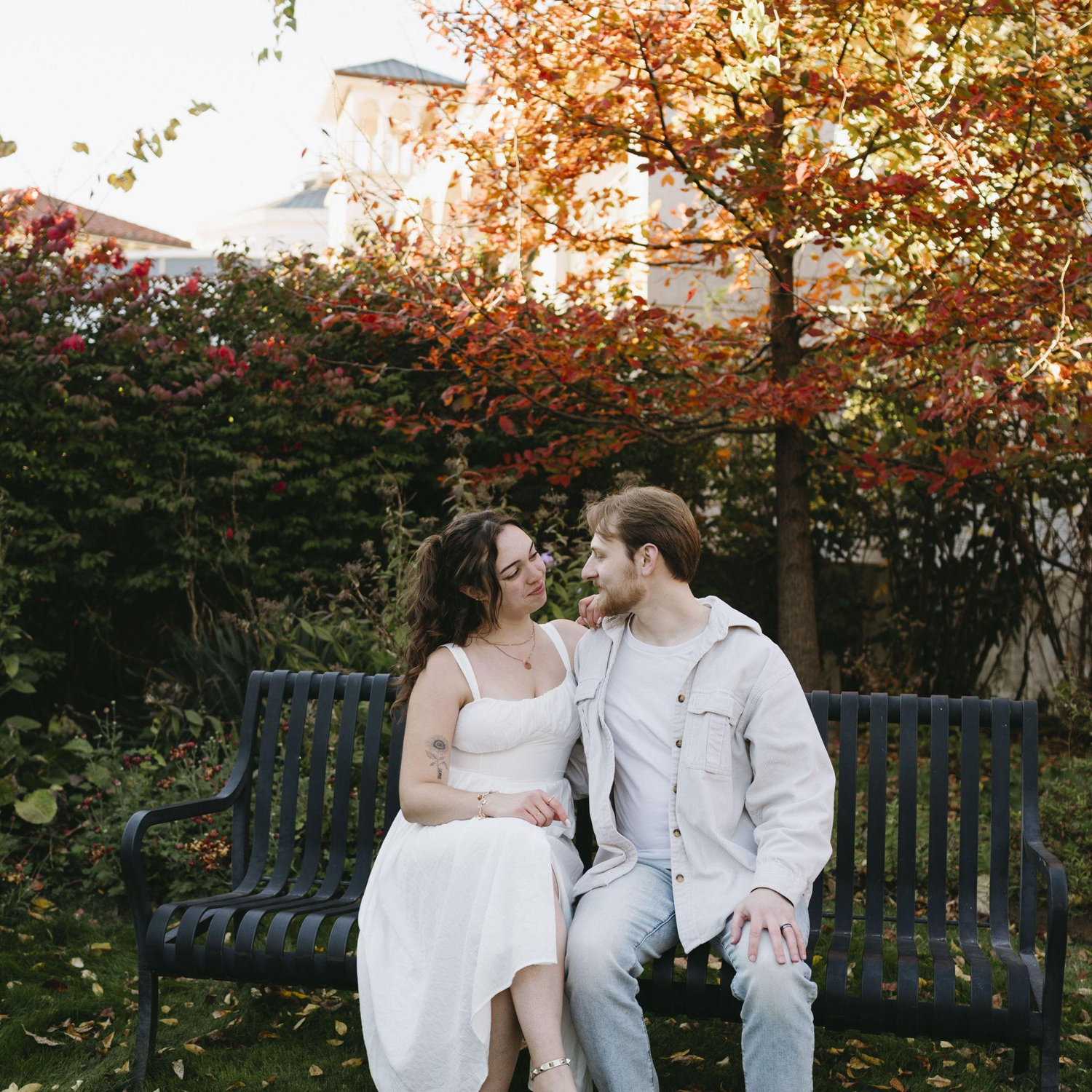 Engagement photos at the Philbrook November 2025