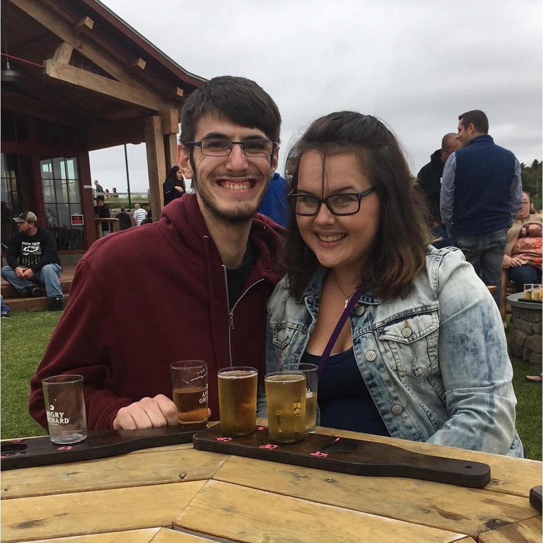 “Adult apple picking” at Angry Orchards after we both became of legal drinking age! Fall 2016