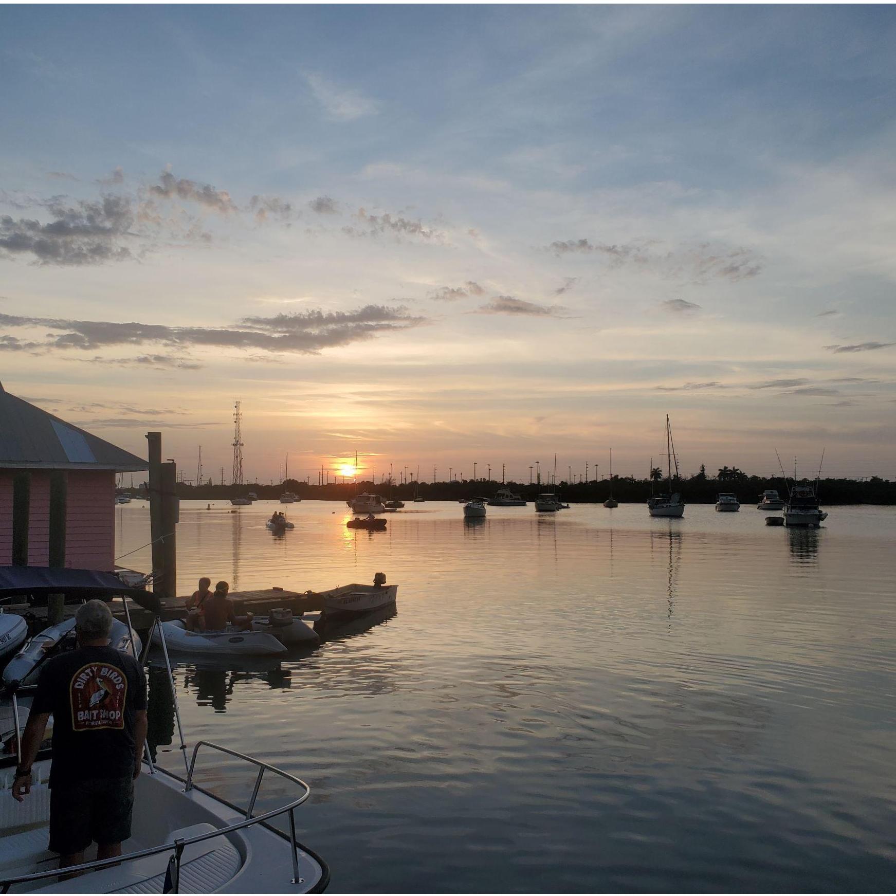 Starring out on Boot Key Harbor waiting for Kimberly to say "Yes."  Guarente knew it was Yes long before me.