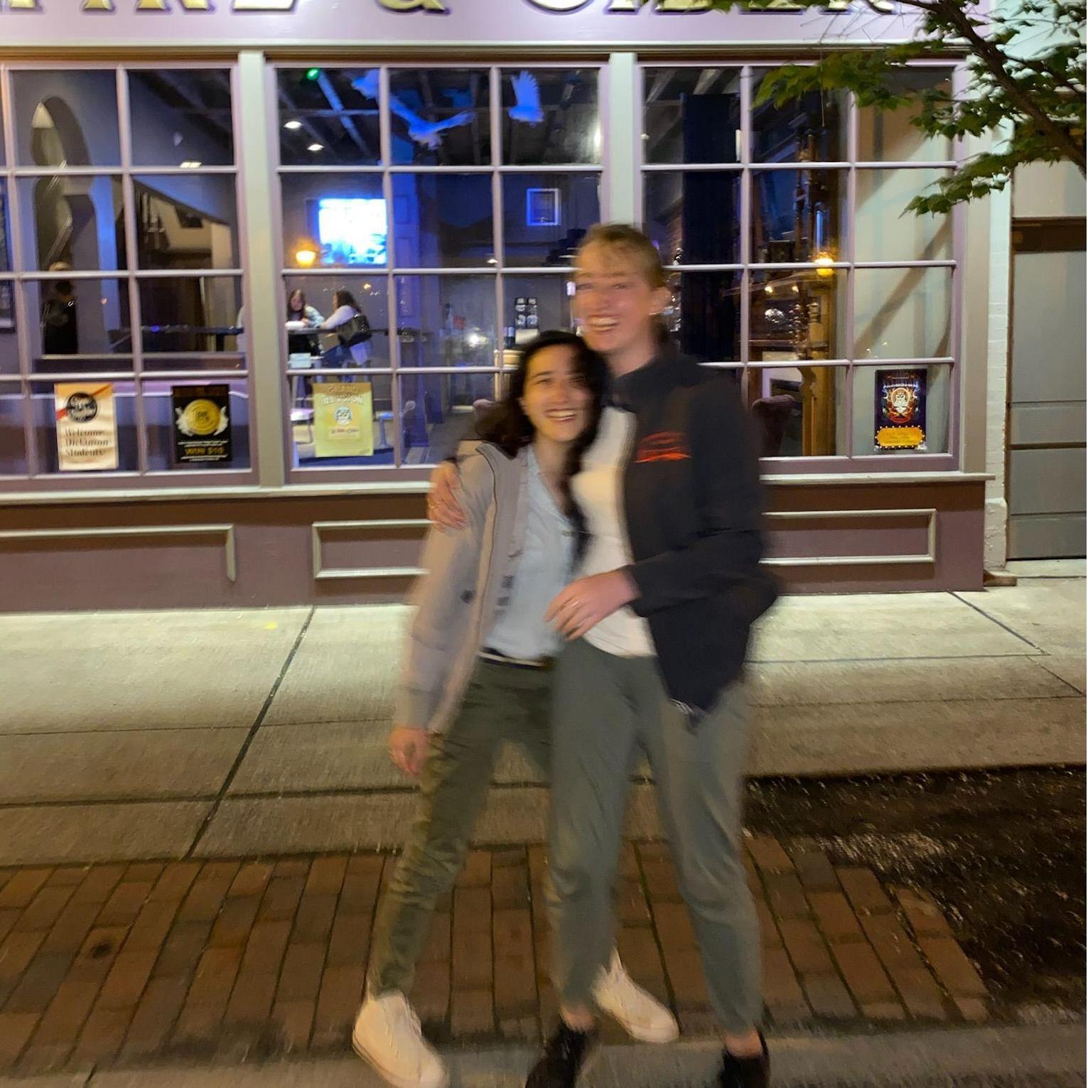 Night out on the town when Gracie visited Jess at Dickinson College