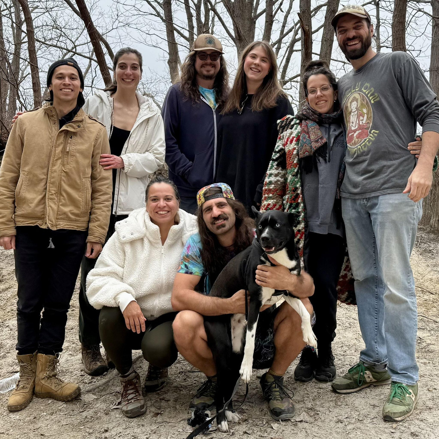 Right after we got engaged - witnessed by family, friends, and Rufus <3