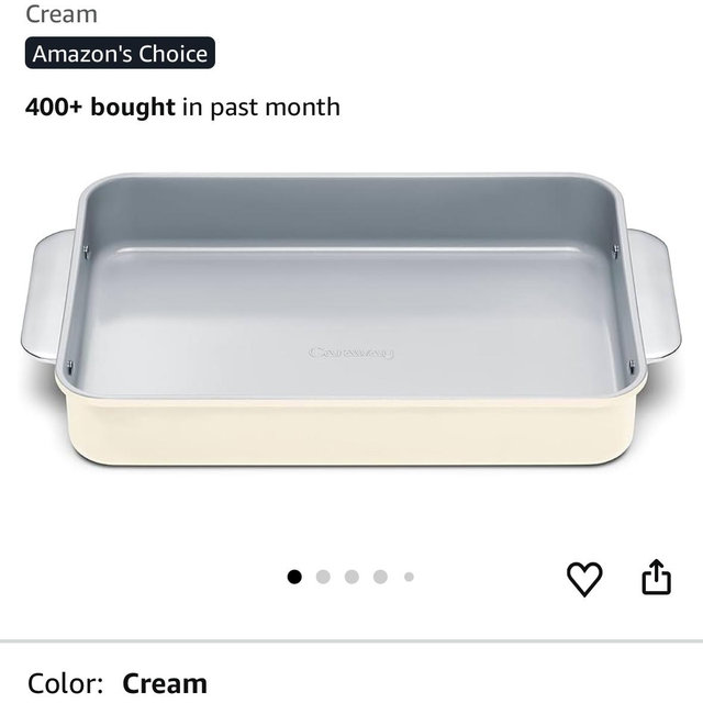 Caraway Non-Stick Ceramic 9”x13” Rectangle Pan - Cream