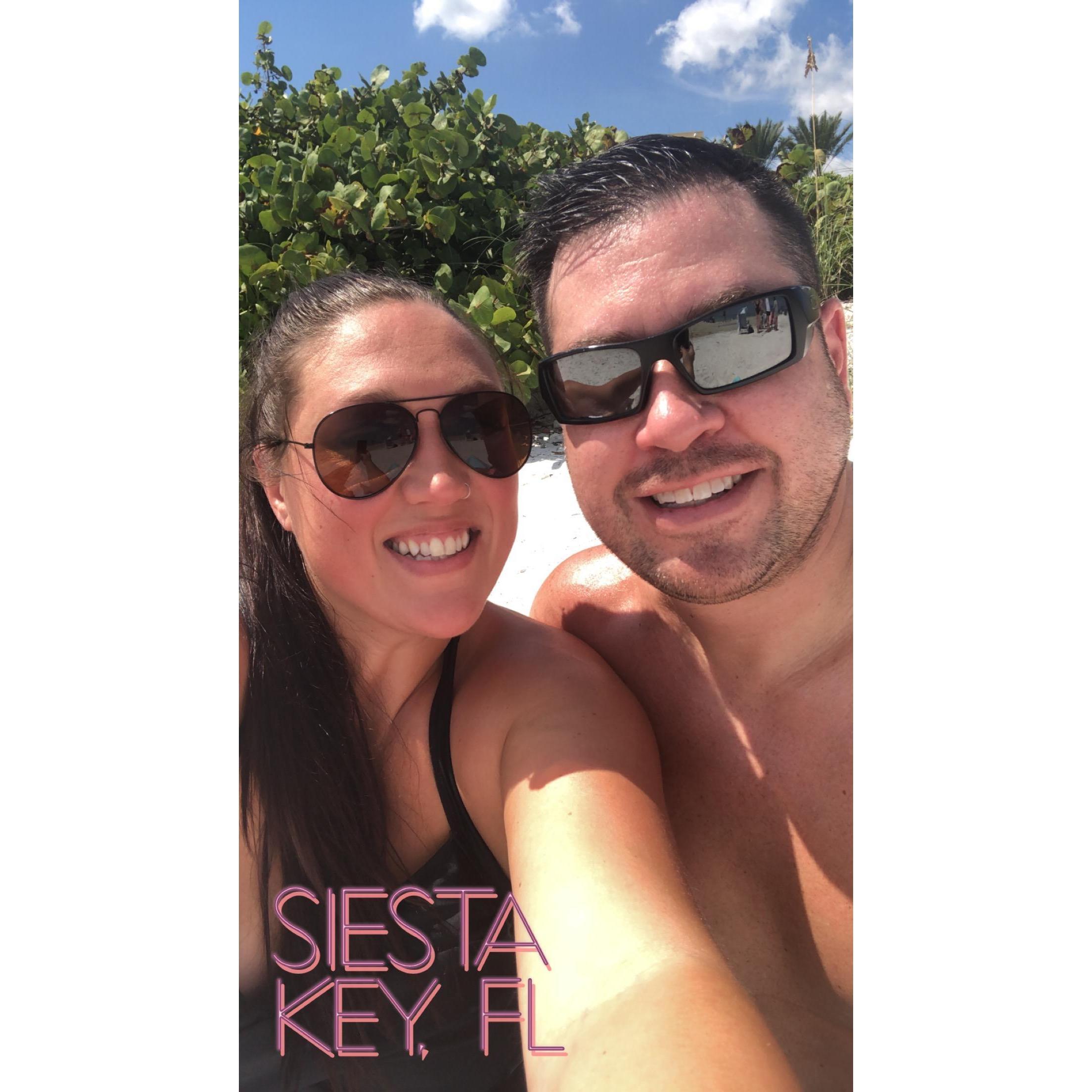 Although we've gone out of town together before. This was the first time we'd be on vacation together, to Siesta Key no less.