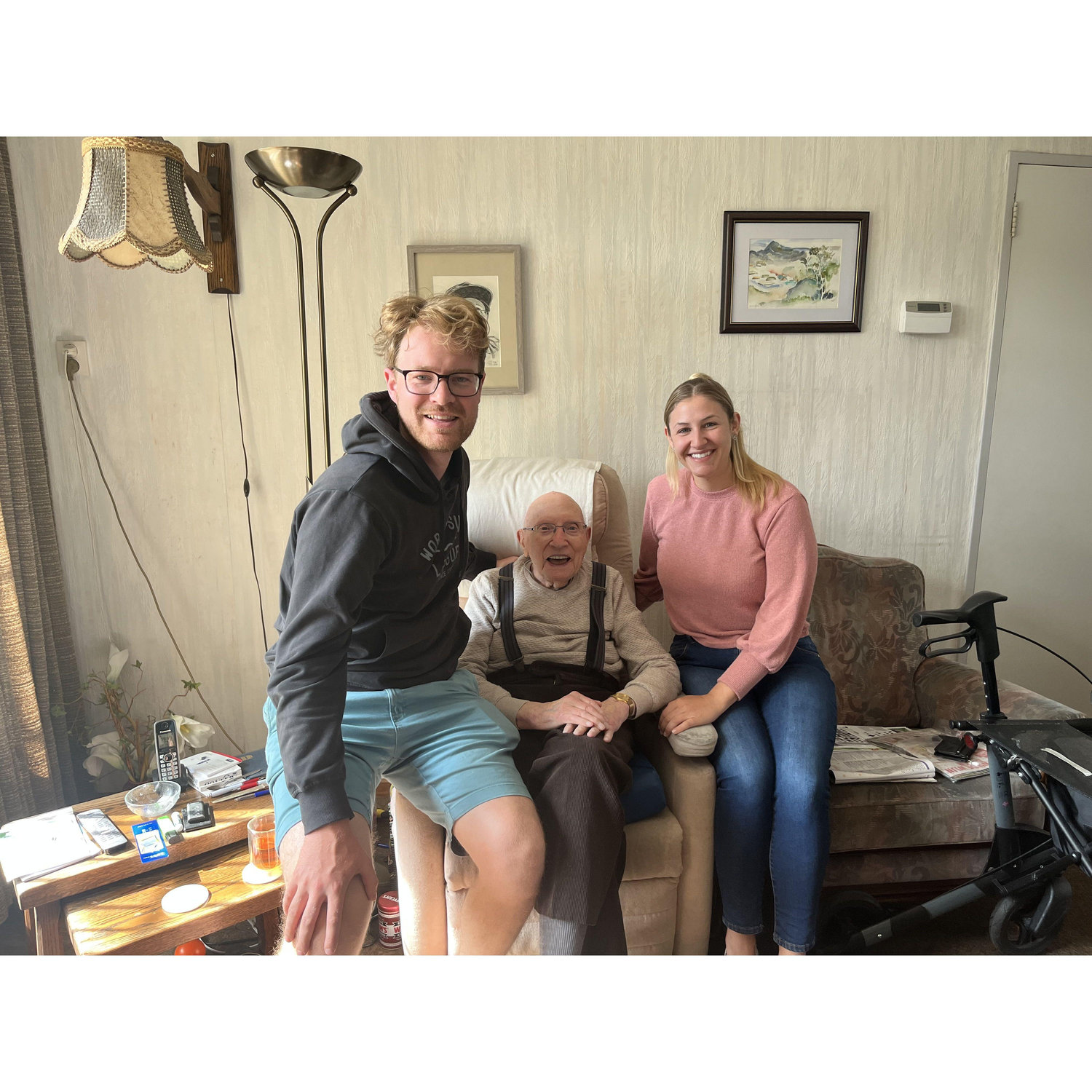 With Wout's Opa in the Netherlands