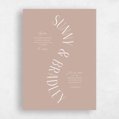 Brown Wedding Invitation - Lark Classic