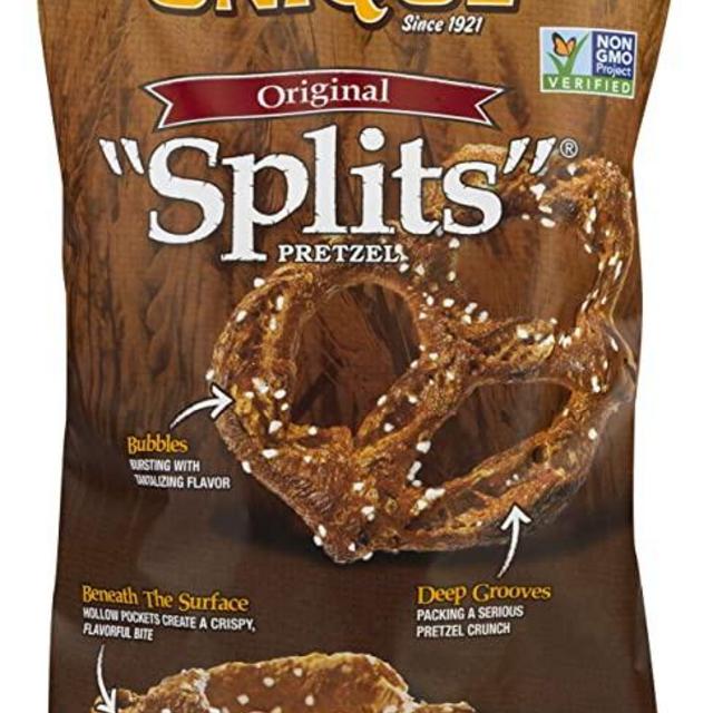 Unique, Pretzels "Splits" Pretzels Homestyle Baked 11 Oz, Original, 132 Ounce, (Pack of 12)