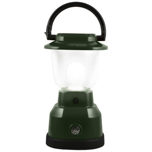 GE Enbrighten 11016 Enbrighten LED Lantern, Battery Operated, Bright White, Green Finish, 500 Lumens, 180 Hour Runtime, 3 Light Levels, Ideal for Outdoors, Camping, Hurricane, Storm, Tornado & Emergency, Hunter