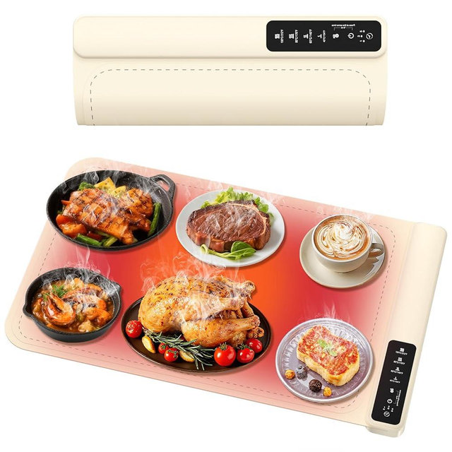 Warming Mat for Food,Food Warming Mat,24X15 Inch Portable Electric Warming Trays for Food,Heating Fastly in 10s,4 Temperature Levels,for Parties Buffet,Dining and Hosting