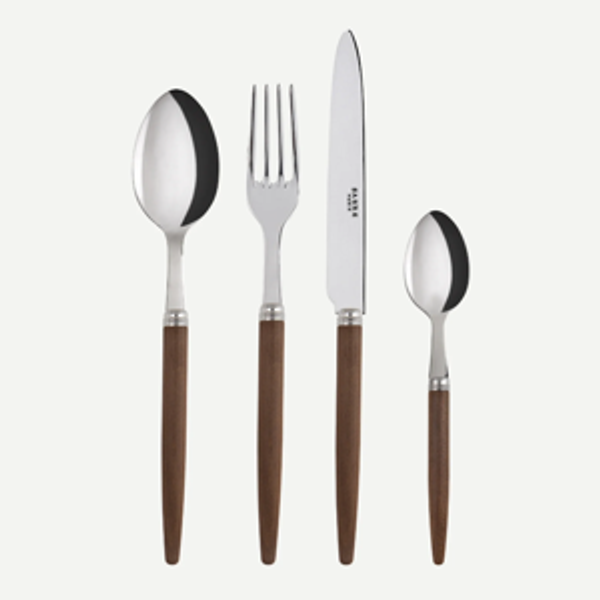 Sabre Paris 4 pieces cutlery set Jonc, Dark wood