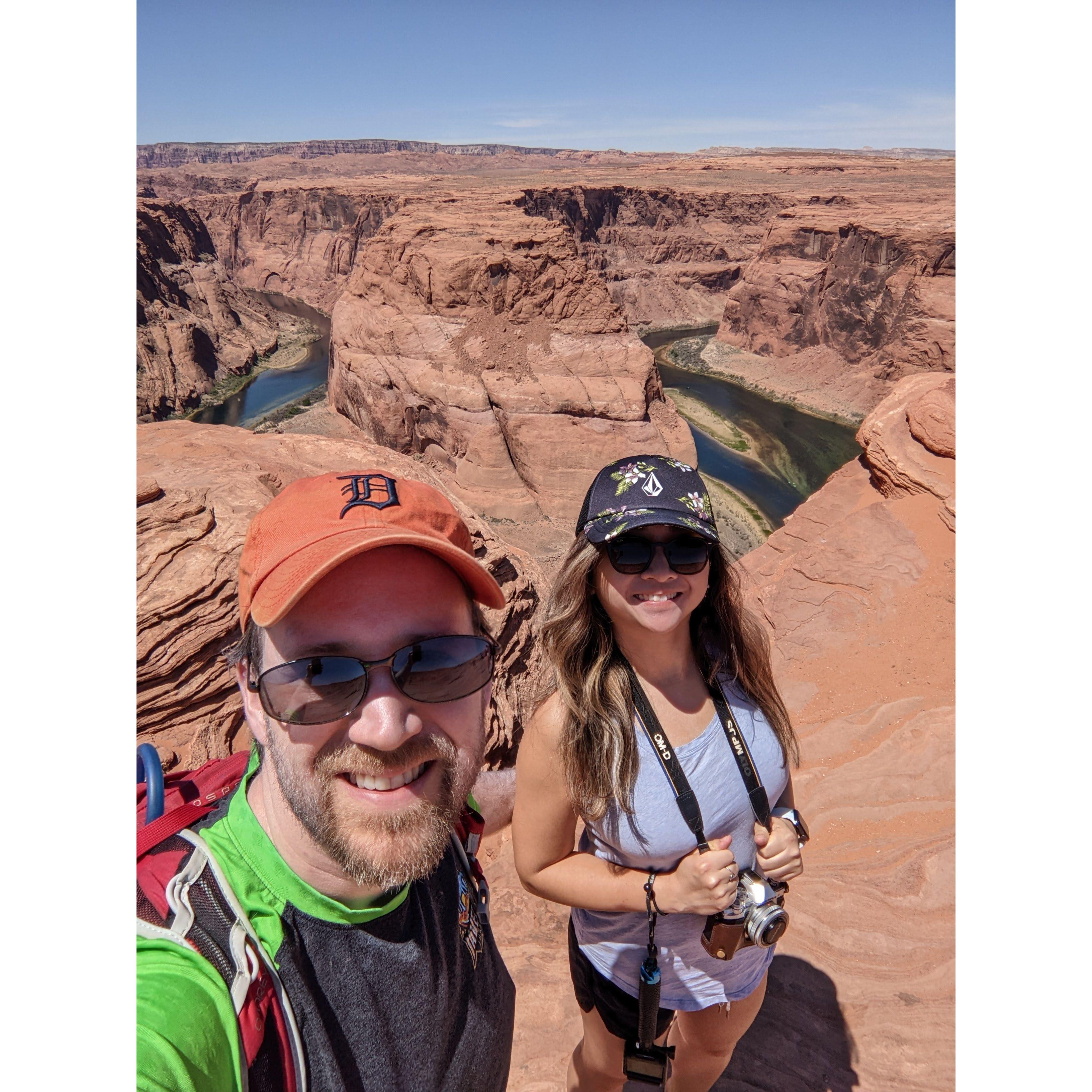 Snapping a photo at Horseshoe Canyon in AZ