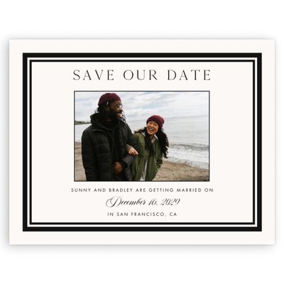 Black Wedding Digital Save the Date - Fable Photo