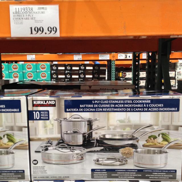 (In-Store Only) Costco- Kirkland Signature 10 piece 5-ply Clad Stainless Steel Cookware