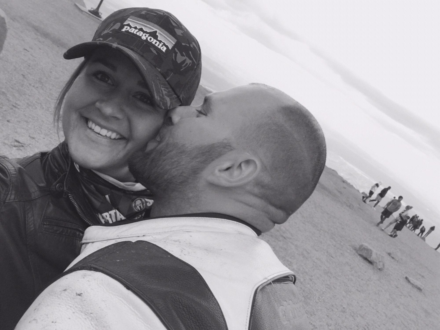 First snagged kiss (on camera). On top of pikes peak Colorado.