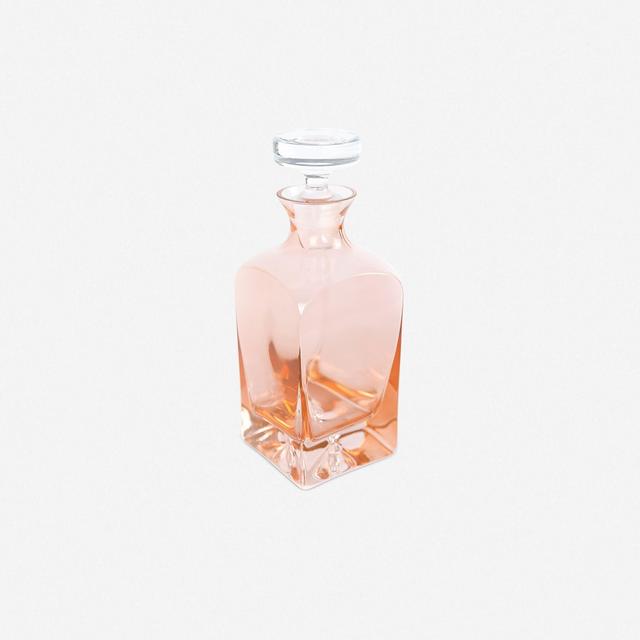 Estelle Colored Decanter, Pink