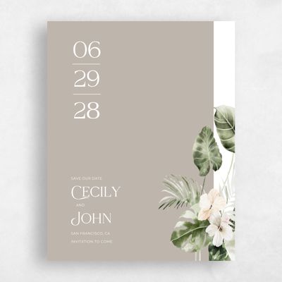 Grey Destination Wedding Save the Date - Katmai Portrait