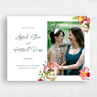 Red Wedding Save the Date - Castellina Portrait