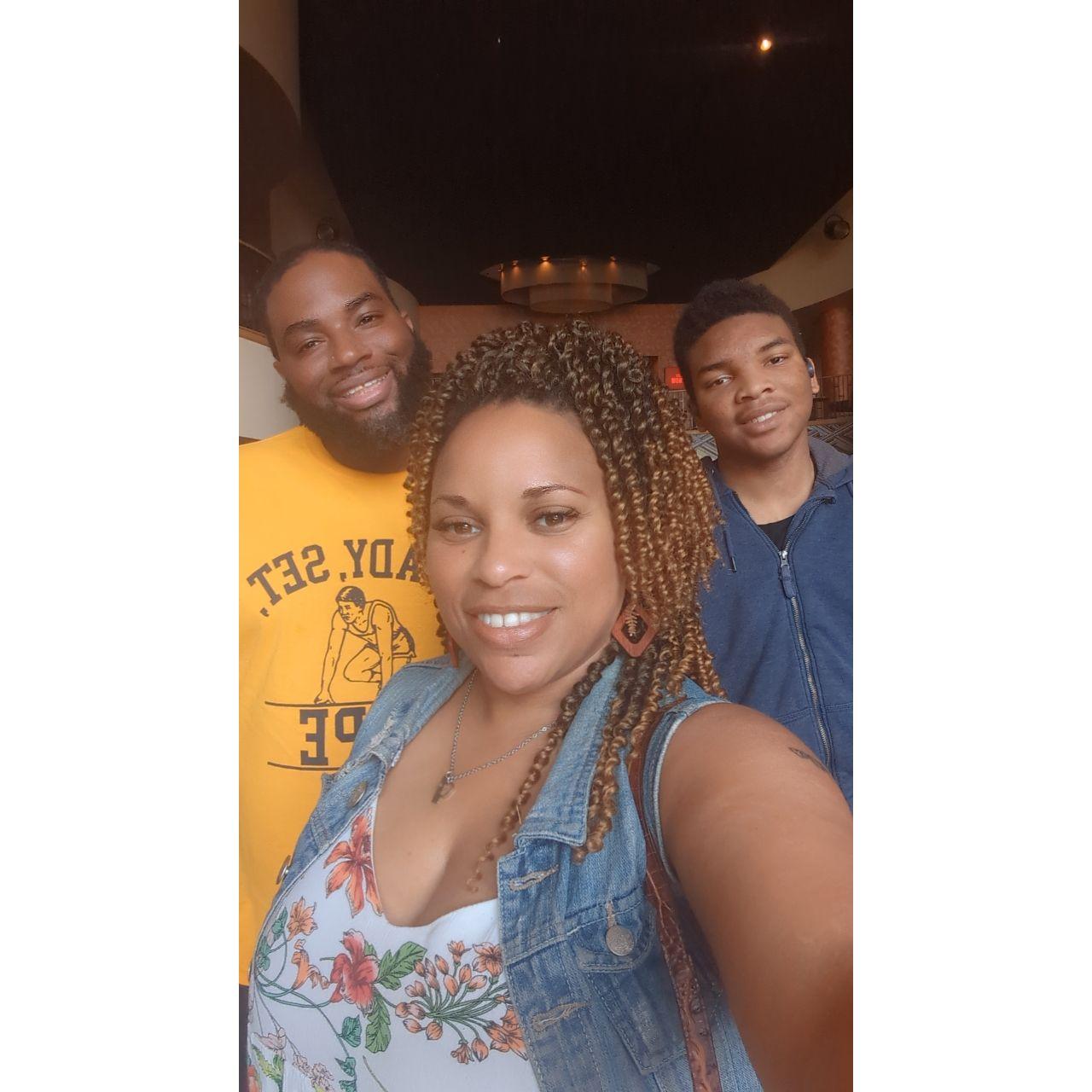 Family movie nite. This has become a thing with us. Went to see Spider-Man Across the Spiderverse (the one with the black spiderman for those who don't know).