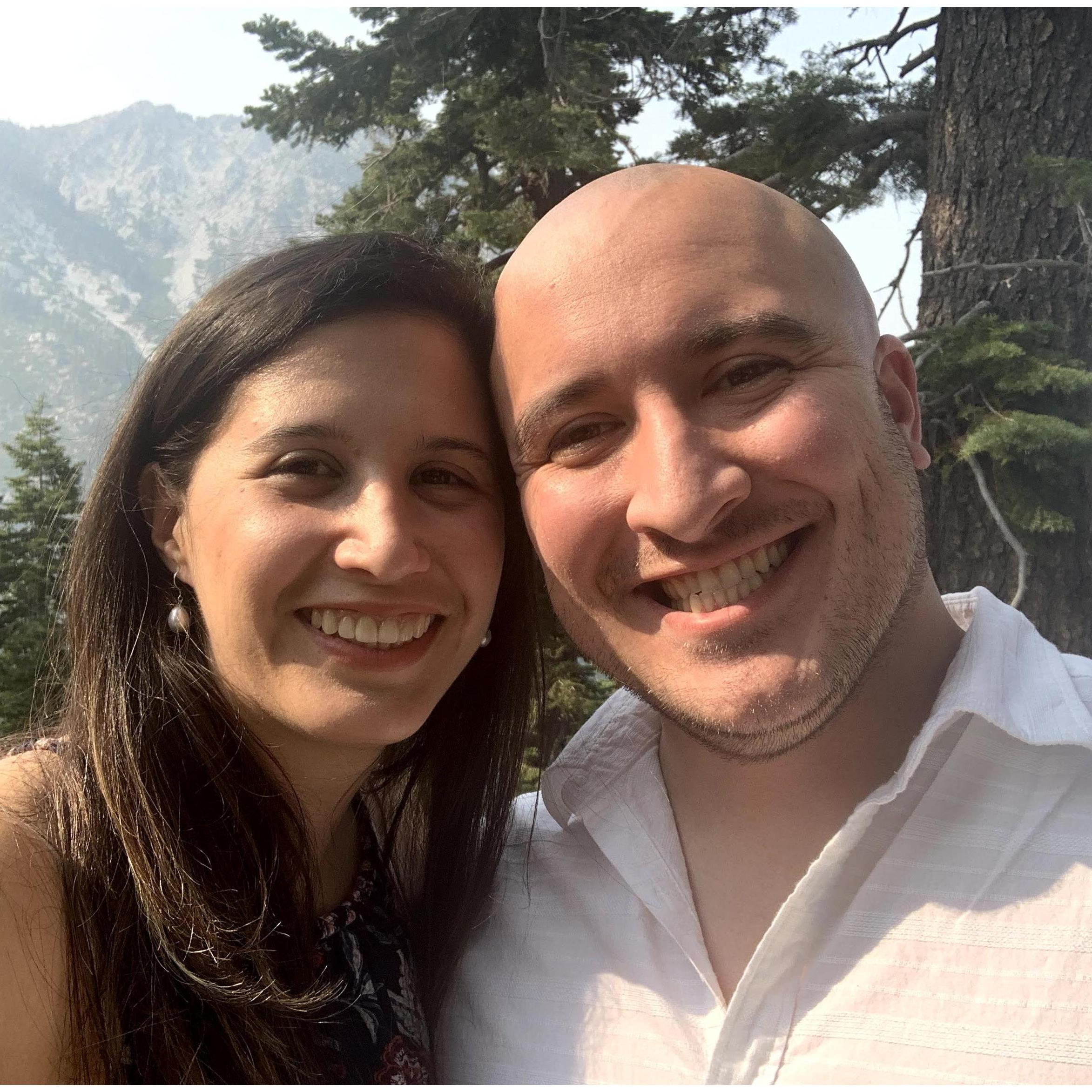 First picture after eloping at Emerald Bay