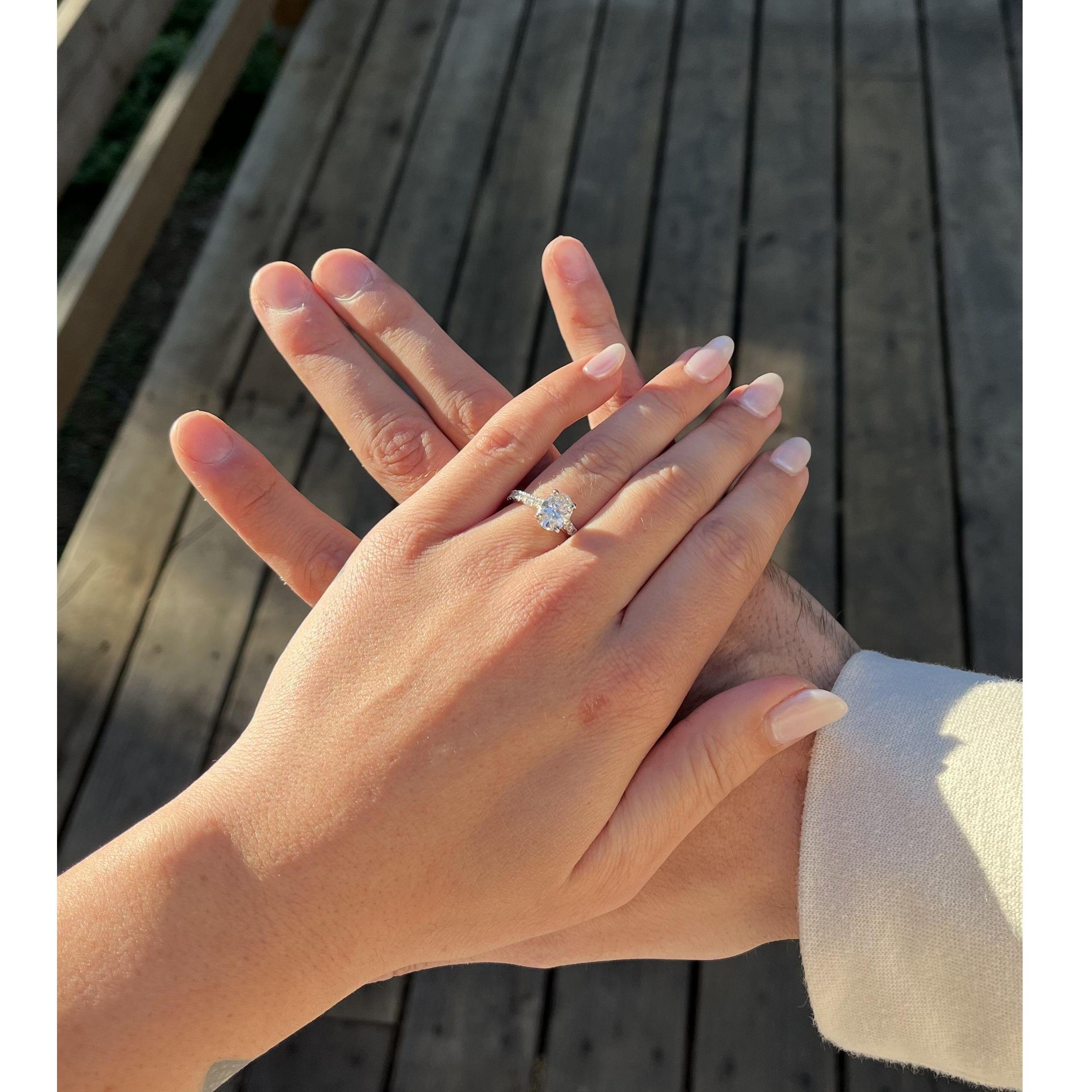 The ring. It was everything I wanted and more. I gave him all the details and specifications of my dream ring, and somehow it was even better then I ever could have imagined.