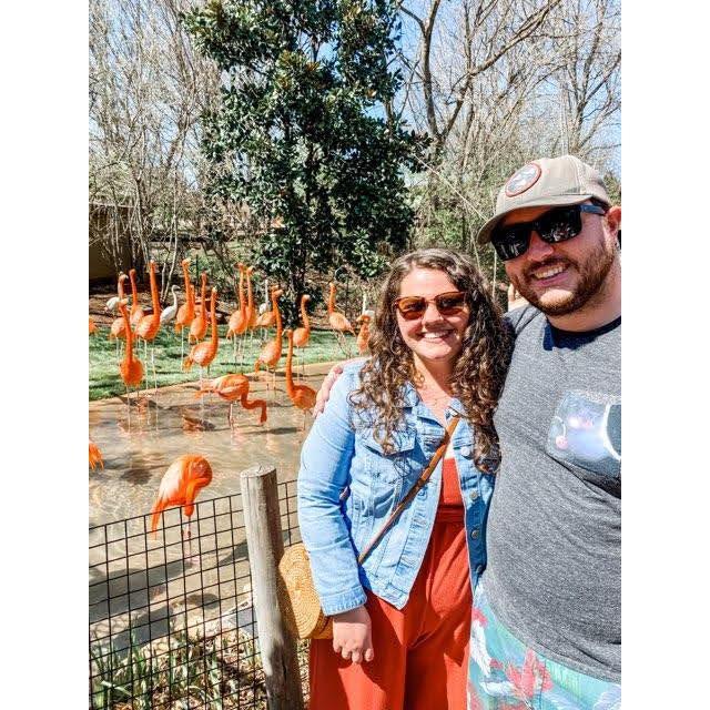 Our first picture together! On our third date, went to the zoo with Tristan (Lance's sister), Zack (Lance's brother-in-law), and Ruth (our niece).