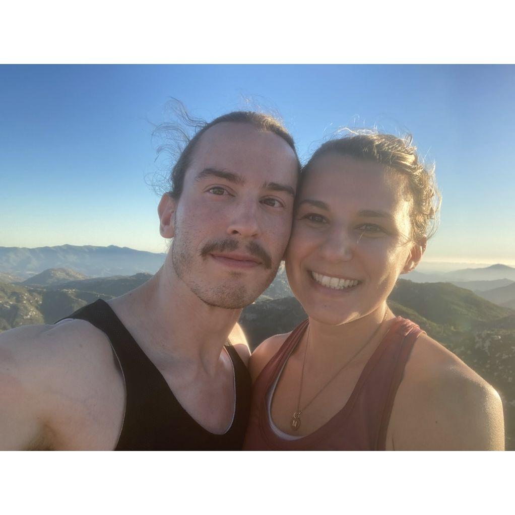 One of our first photos together, on our first hike together!