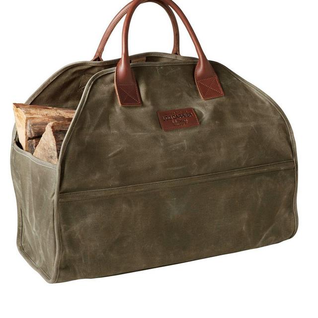 Waxed Canvas Log Carrier