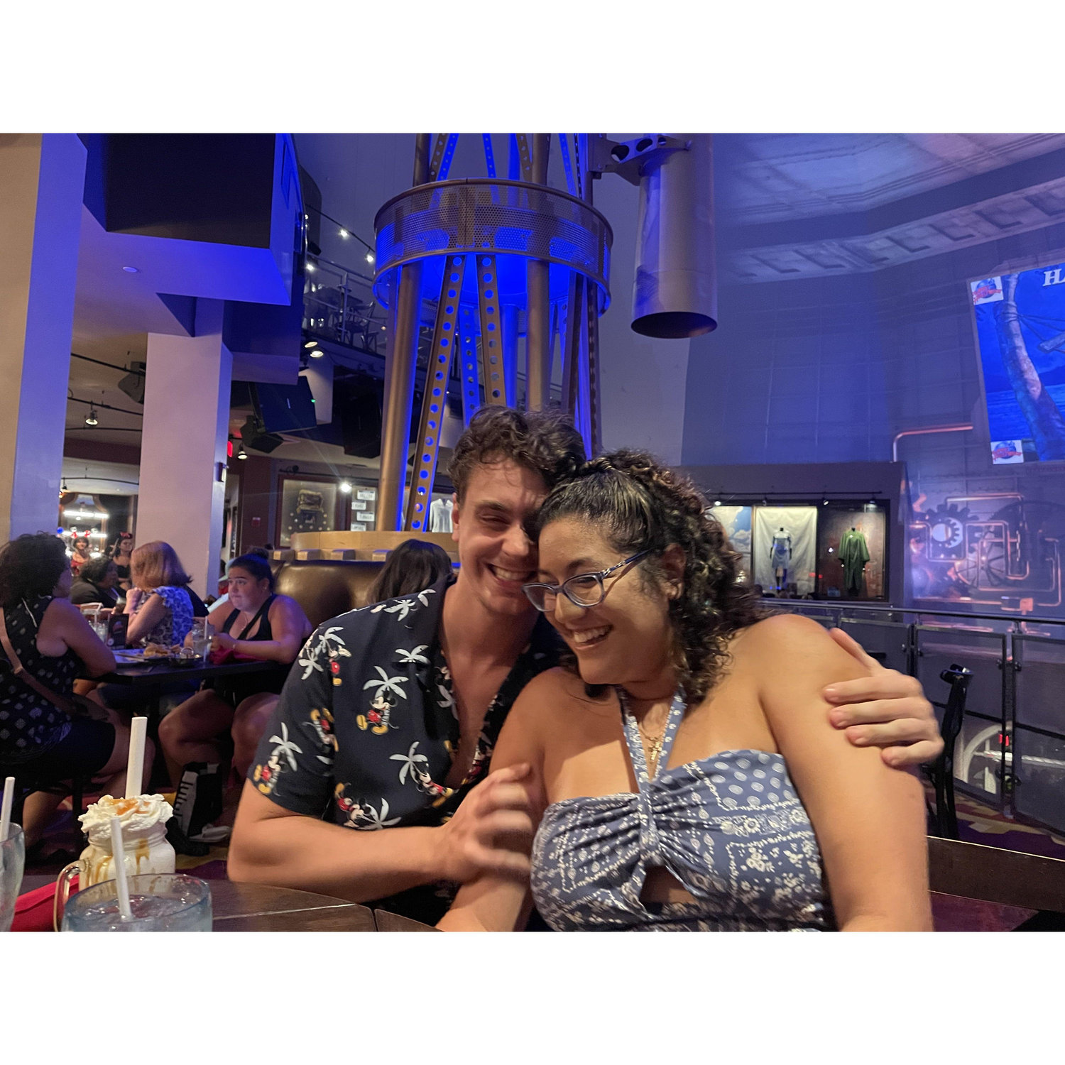 Our first date at Disney. with friends
