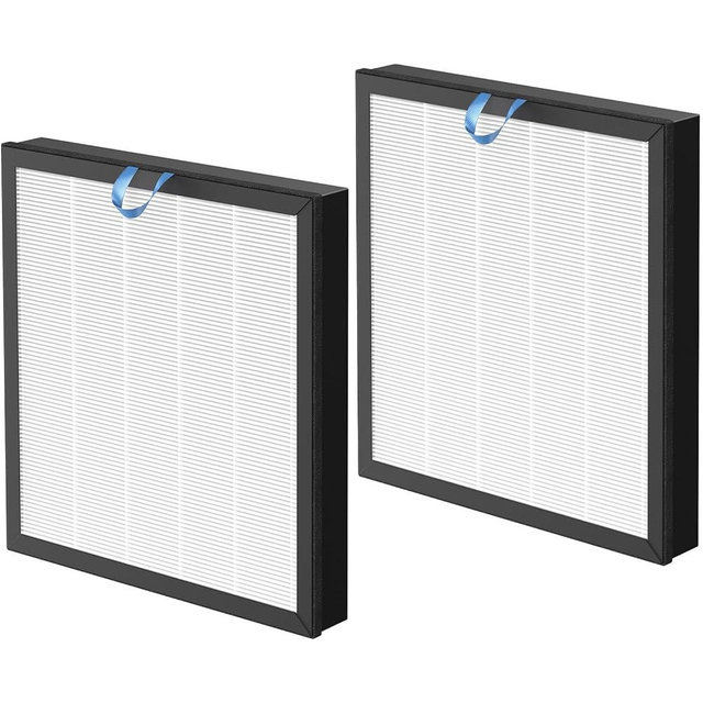 2 Pack Vital 100S True HEPA Replacement Filter for LEVOIT Vital 100S and Vital 100S-P Air Purifier, 3-in-1 Filter,Efficiency Activated Carbon Filter for Home Large Room Bedroom, Vital 100S-RF, White
