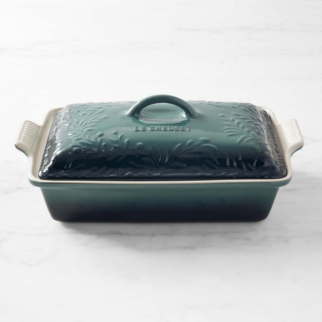 Le Creuset Olive Branch Collection Heritage Stoneware Rectangular Covered Casserole
