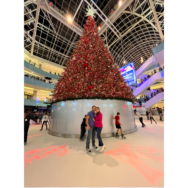 Skating for the first time together at the Galleria Dallas. So fun sharing our passion for the ice!
