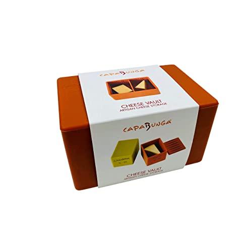 Capabunga Cheese Vault Food Storage Box, Orange