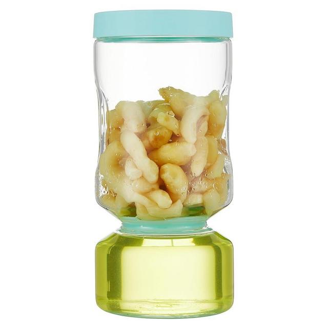 Karafu 62oz Glass Pickle Jar with Strainer Flip, Airtight Hourglass Container for Pickling, Fermenting, Canning and Storing, Leakproof Pickle Juice Separator Jar for Pickle, Olive and Jalapenos