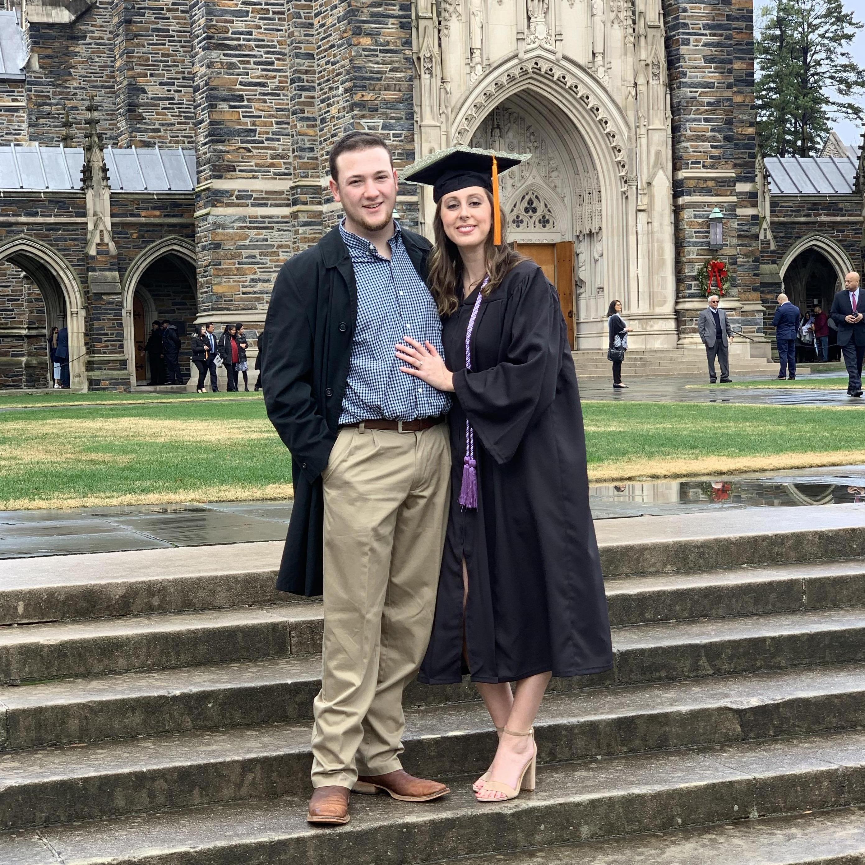 My graduation from Duke: the official end to "long-distancing" in our relationship!