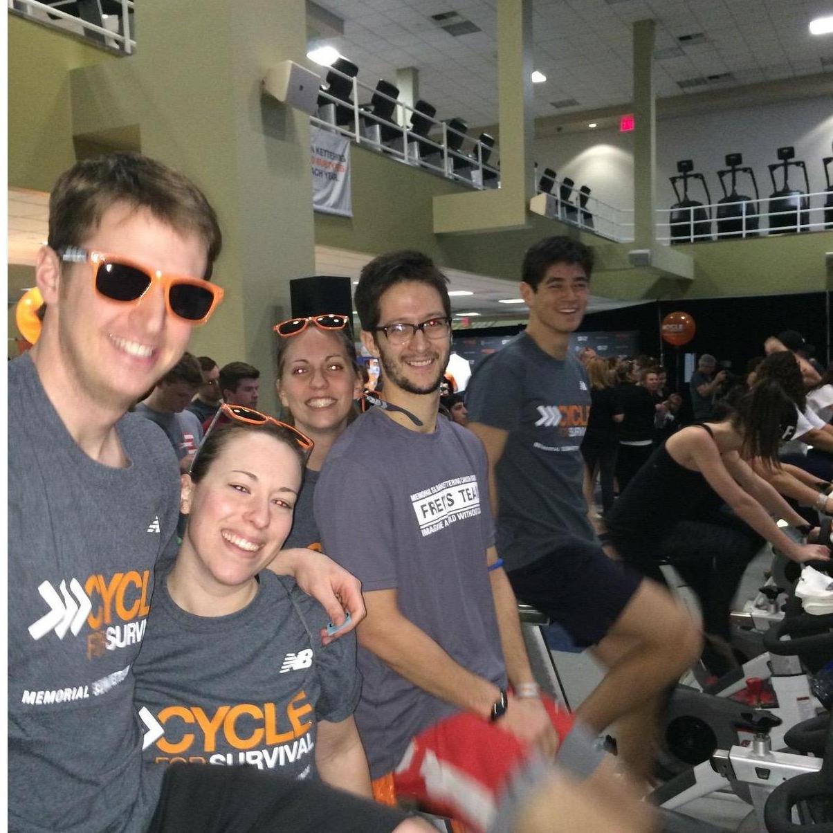 Cycle for Survival with Ellen, Tim and Clement!