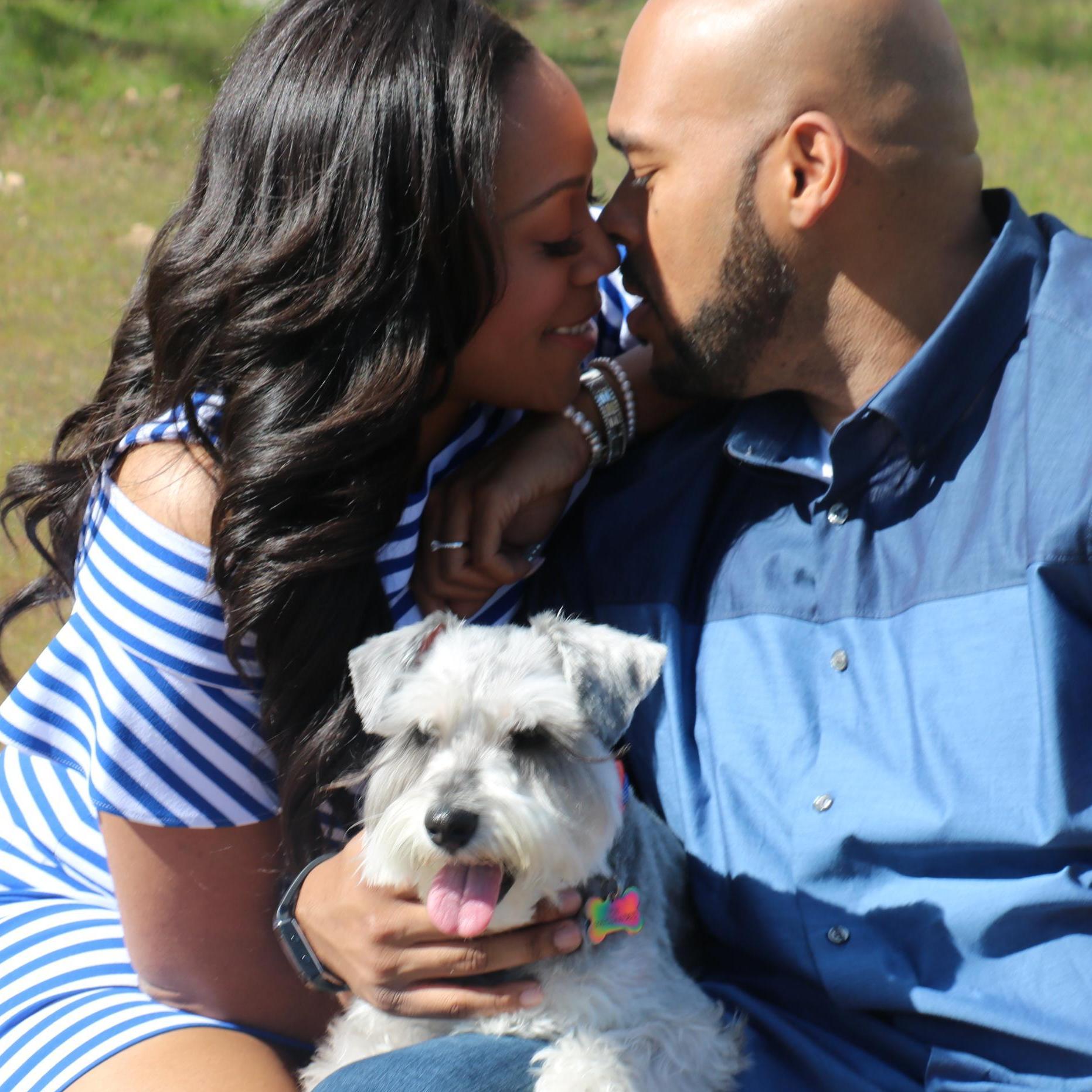 We figured out how to get Pixi to cooperate!  Put her in the middle like the princess she is! LOL