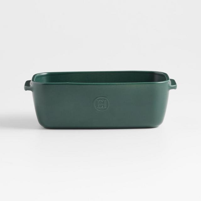 Emile Henry x Crate & Barrel Green Ceramic Loaf Pan