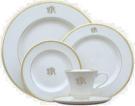 5 Piece Place Setting w/Margaret Cup - Monogrammed