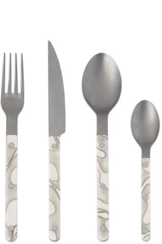 Sabre Off-White Bistrot Vintage Four-Piece Cutlery Set