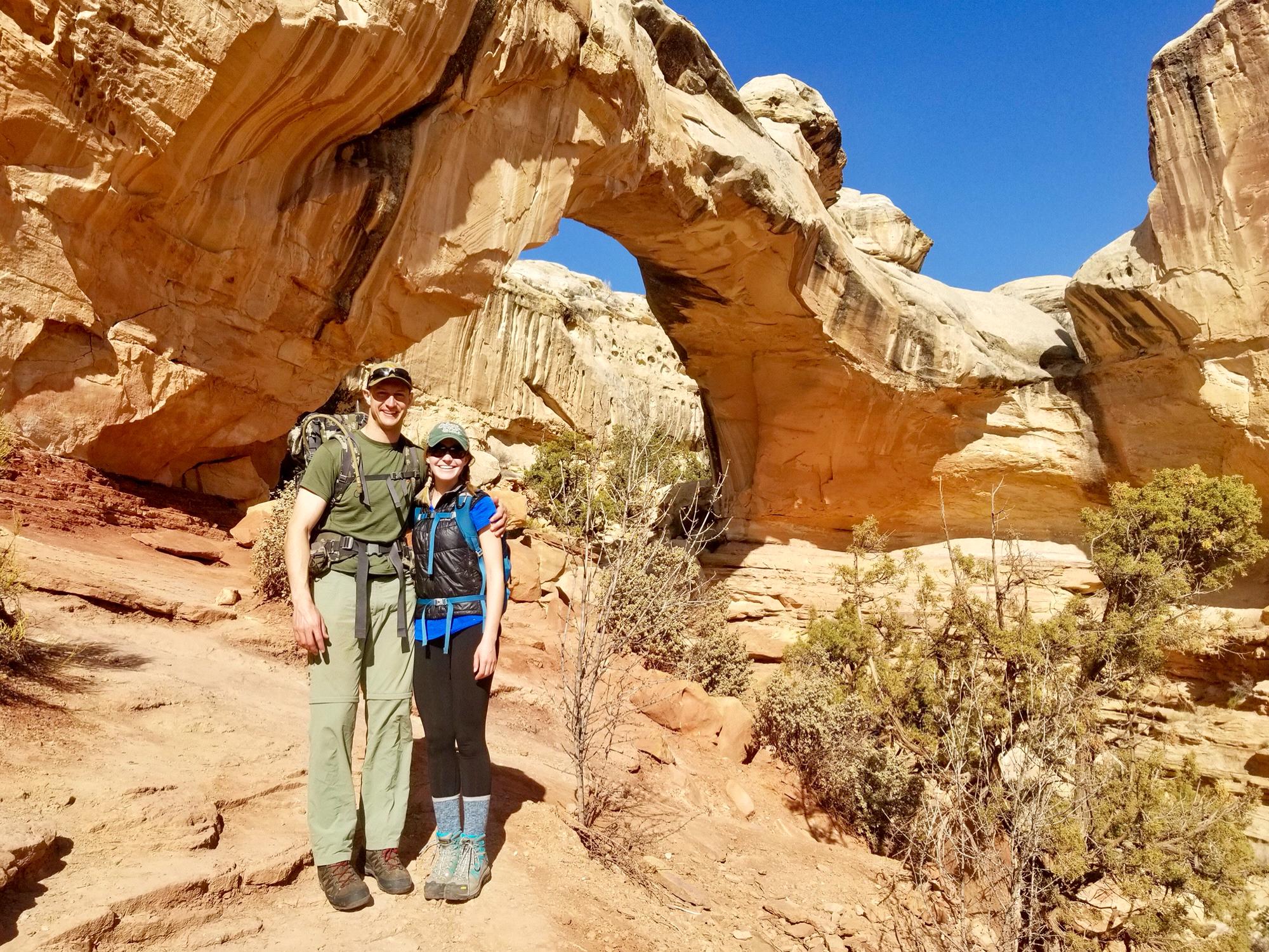 Zach and Lauren love to hike and camp.