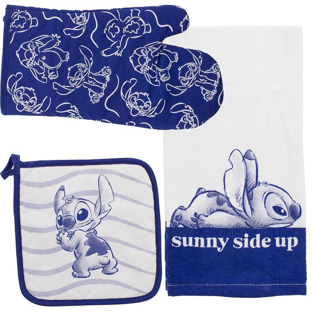 Jerry Leigh Lilo and Stitch Sunny Side Up 3-Piece Cotton Kitchen Set