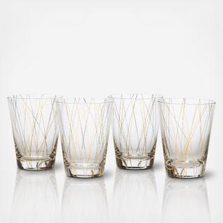 Lustre Lines Double Old Fashioned Glass, Set of 4