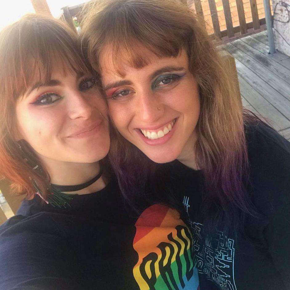 Our first celebration of pride month together! Due to COVID, we had our own little party on my back porch.