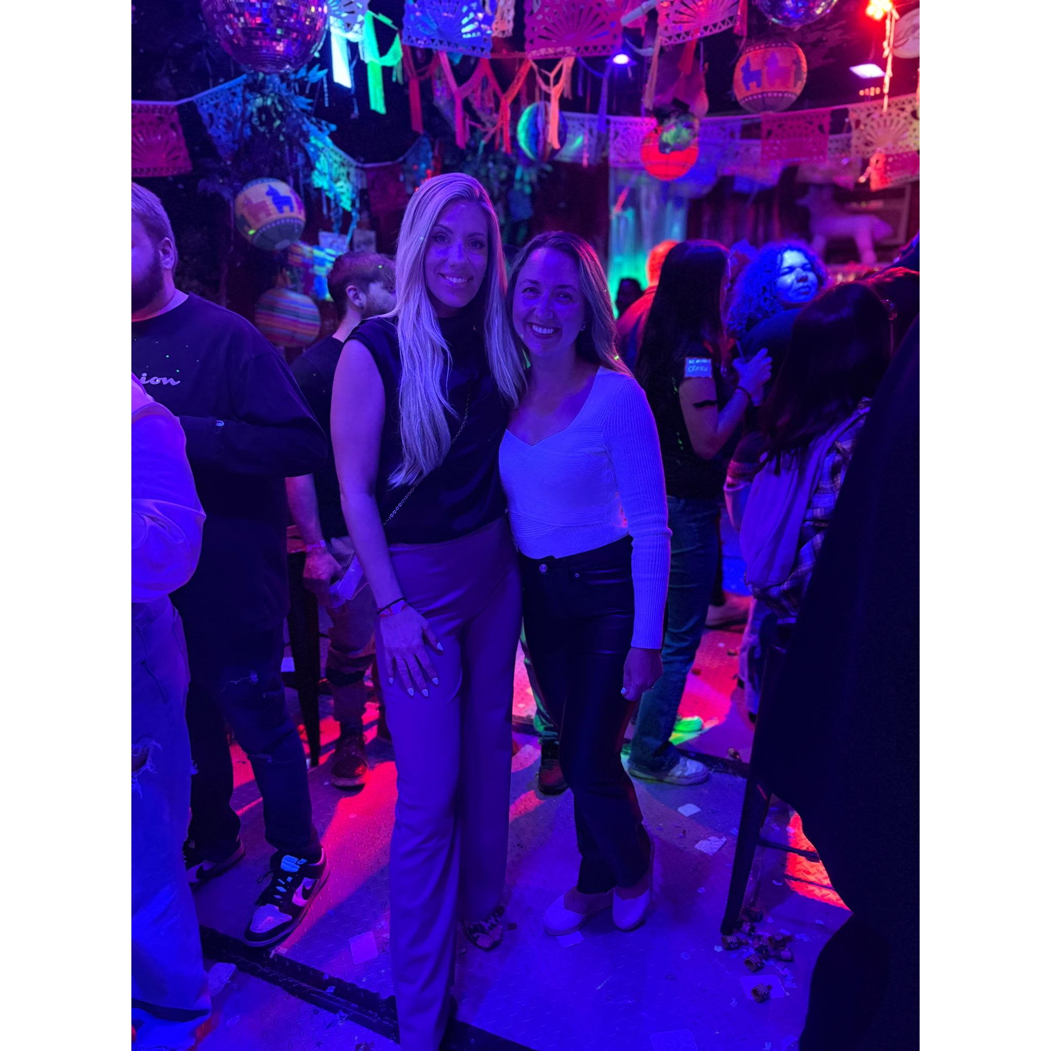 Julia and Kat reliving the "glory days" at Bar 11 in the Southside