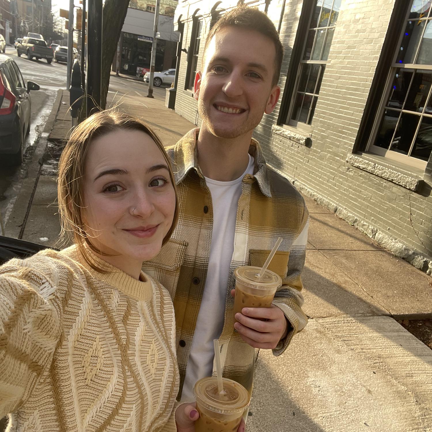 Coffee and coordinating outfits. It doesn’t get better than this!