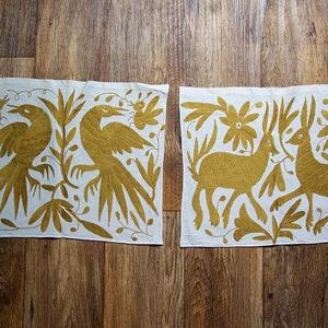 Hand-embroidered Otomi pillowcases