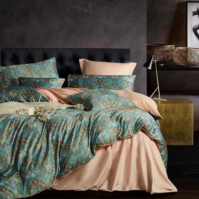 OranFran Vintage Style Duvet Cover Set,5 PCS Boho Comforter Cover Set,Paisley Floral Bedding Set,Green Floral Duvet Cover,King Duvet Cover,Soft Reversible Design(Autumn,King/California King)