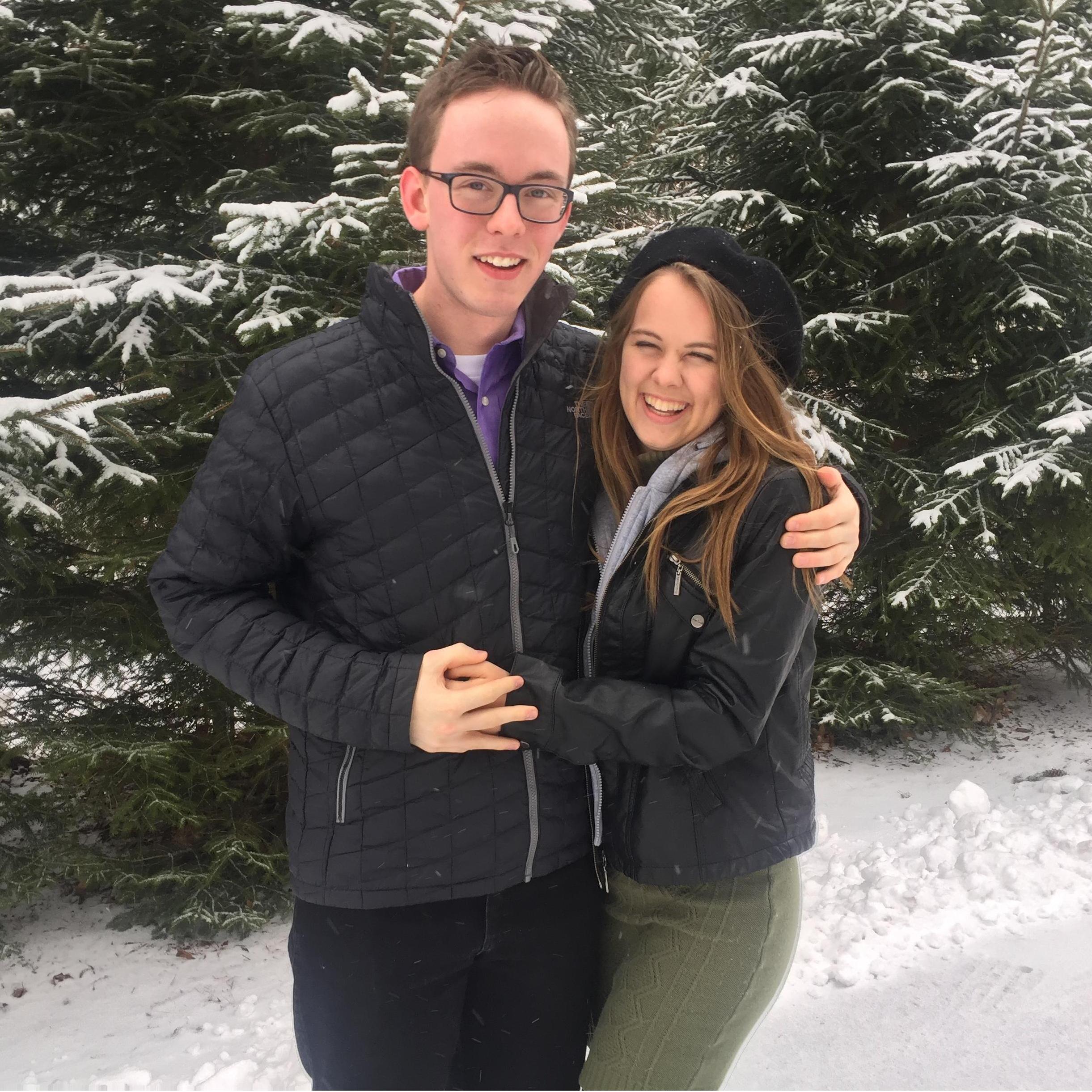 02 . 04 . 18
Stopped for a beautiful photoshoot in the snow on our way home from church on beautiful, cold morning. This is the first picture we have as an "official" couple