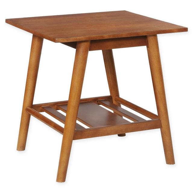 Linon Home Charlotte End Table in Brown