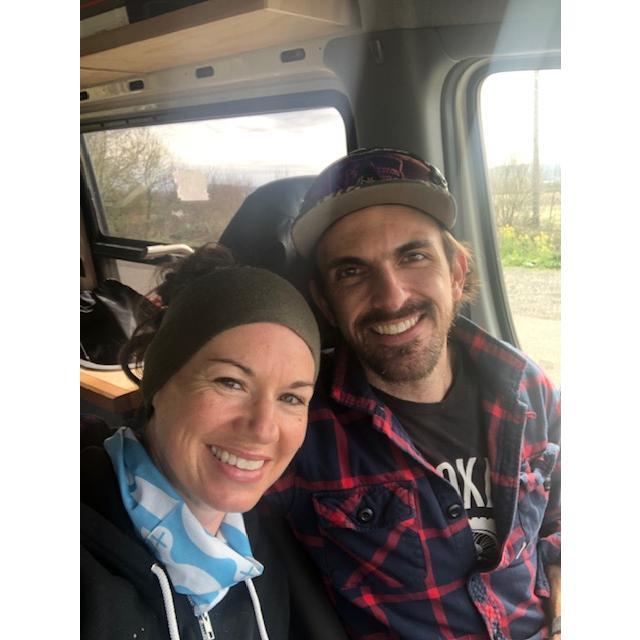 In our beloved home away from home adventure van.