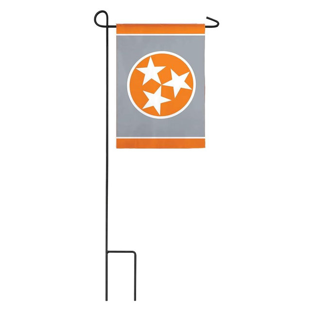 Evergreen Flag Tennessee Tri Star, Grey Garden Applique Flag | Patriotic Garden Flag 12x18 Double Sided | Small Garden Flags For Outside | All Seasons | Welcome State Flag for Yard Porch Garden